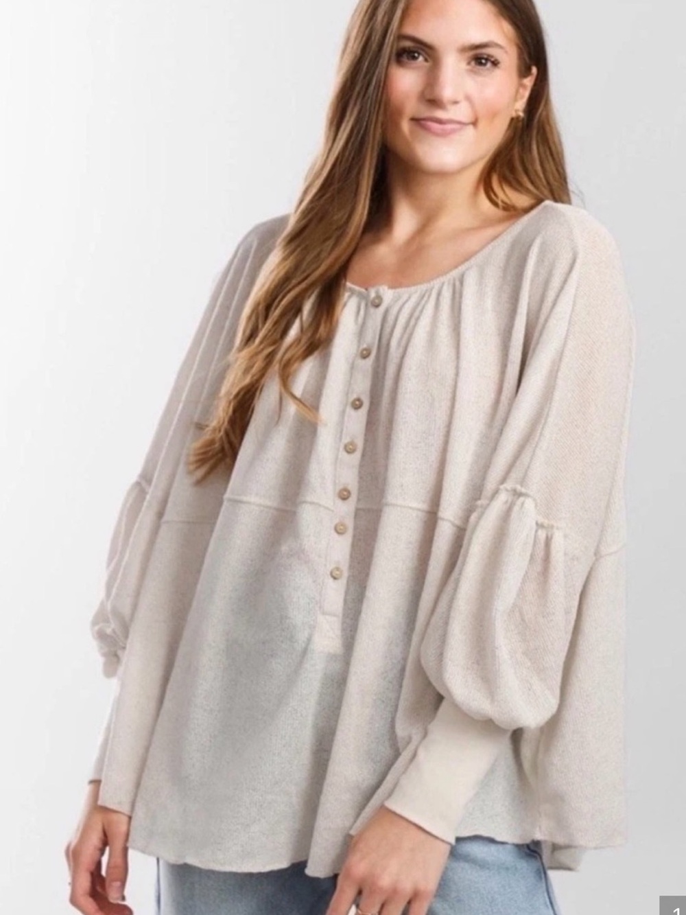 Oversized baggy free people top flowy